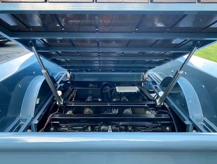 scissor hinges for classic truck bed tilt kit installed