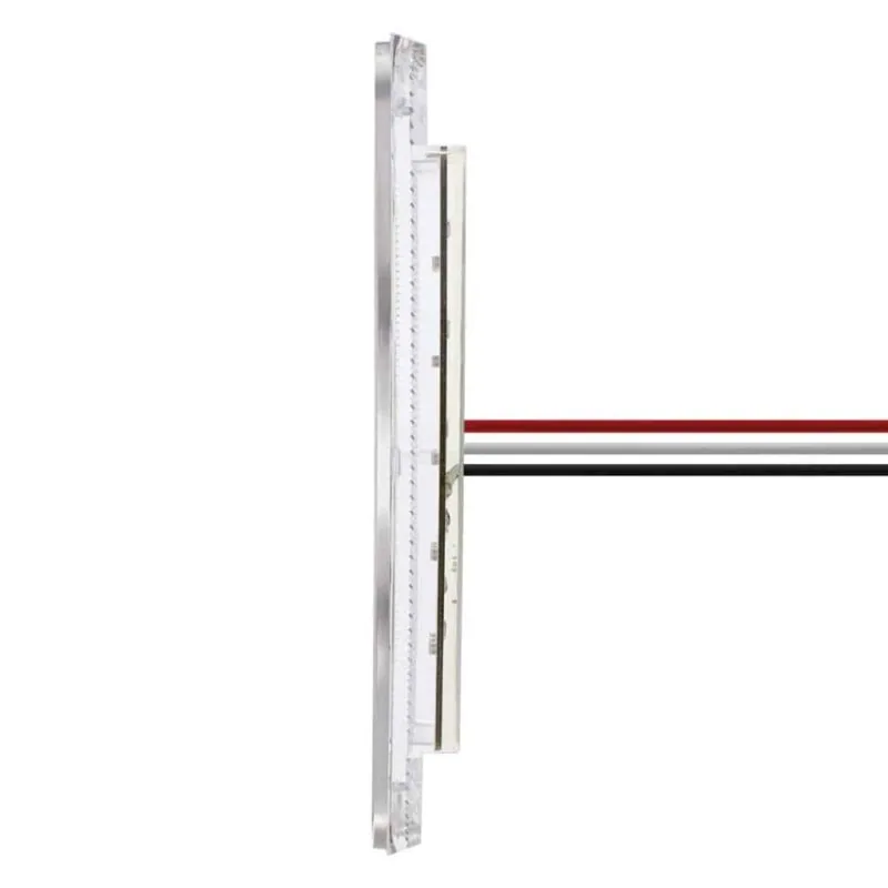 Clear lens LED side marker with stainless trim for 1973-80 Chevy GMC truck, lit