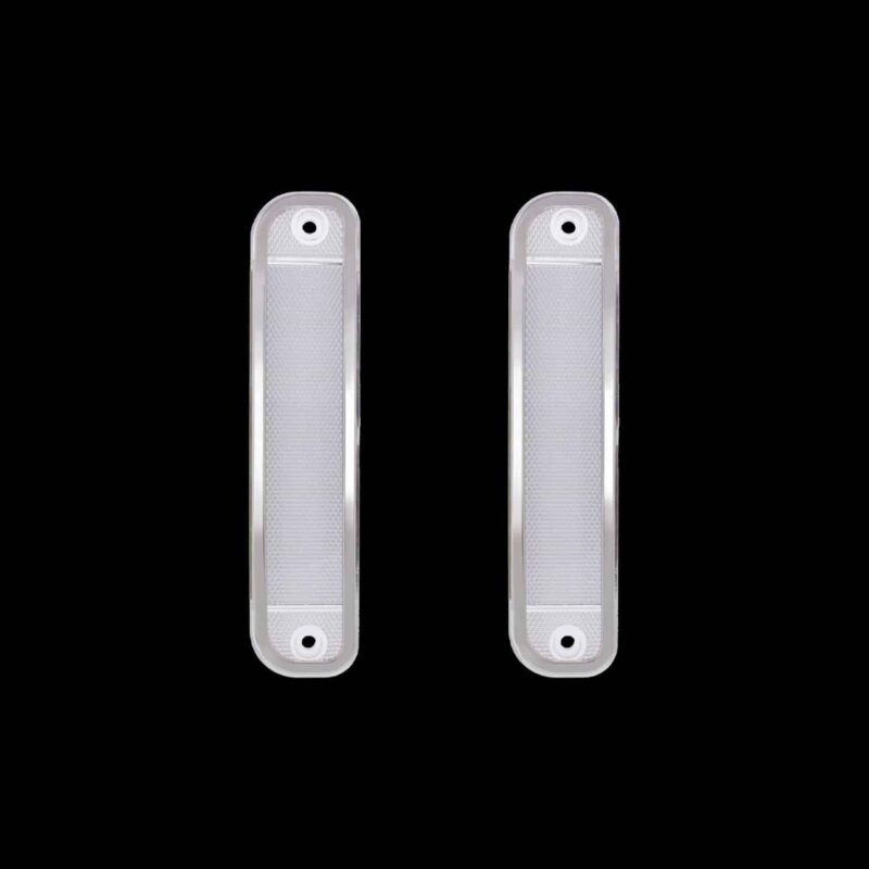 15 Amber LED Side Marker With Stainless Steel Trim For 1973-80 Chevrolet & GMC Truck, Clear Lens
