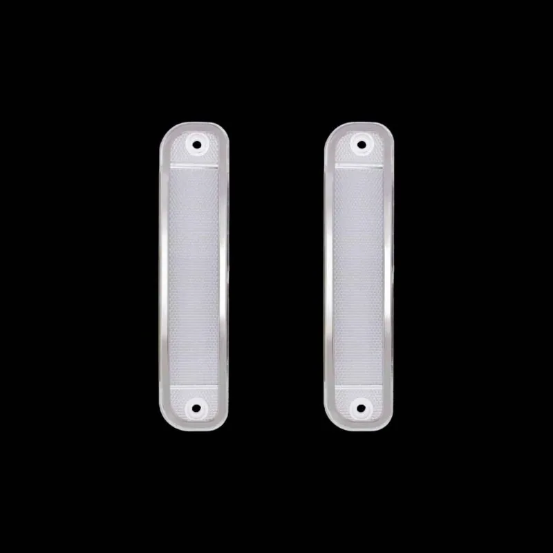 15 Amber LED Side Marker With Stainless Steel Trim For 1973-80 Chevrolet & GMC Truck, Clear Lens