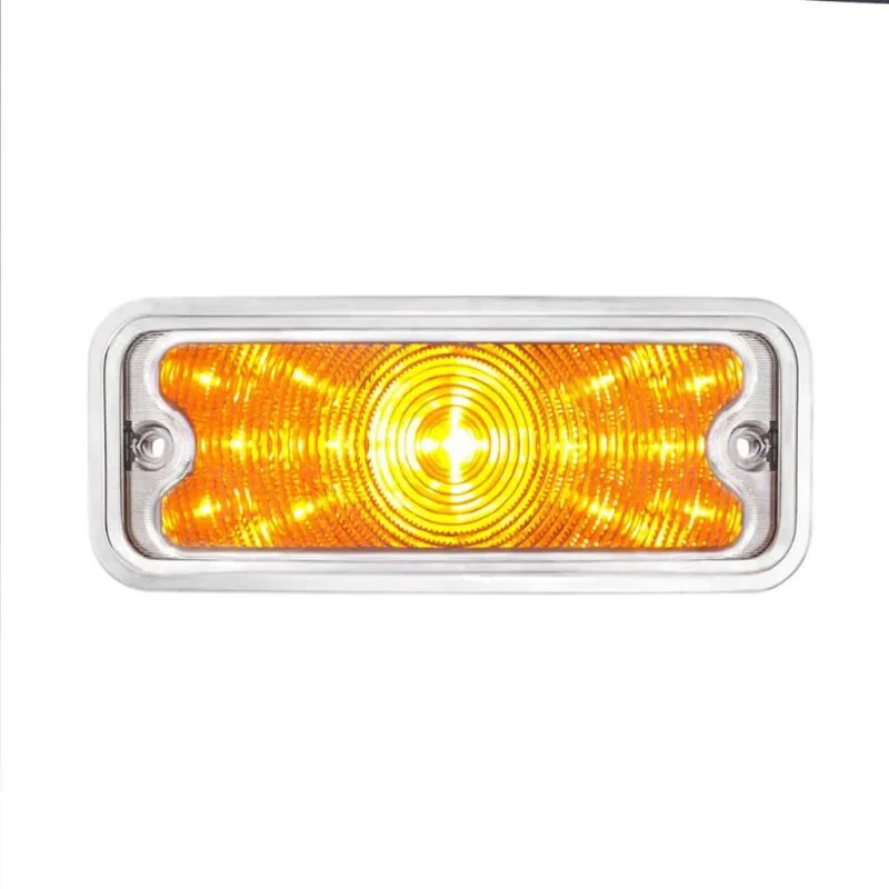 Clear lens LED front parking light for 1973-80 Chevy GMC truck, lens face
