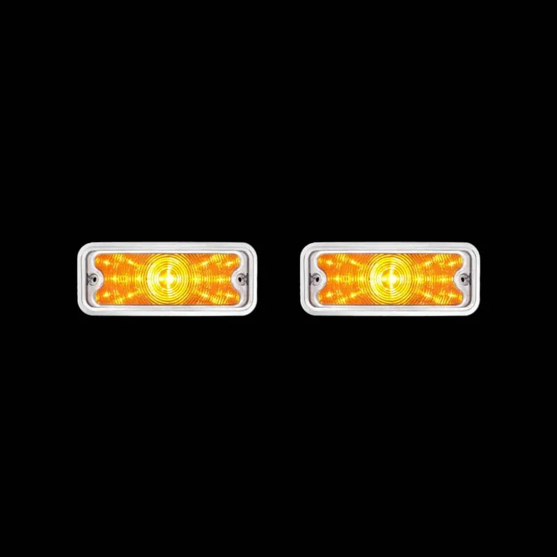17 LED front parking and signal lights, clear lens, for 1973-80 Chevy GMC truck