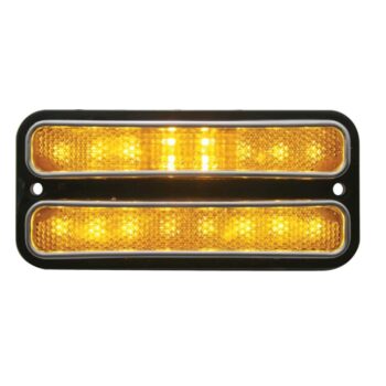18 LED Side Marker Light With Stainless Steel Trim For 1968-72 Chevy & GMC Truck, Amber Lens