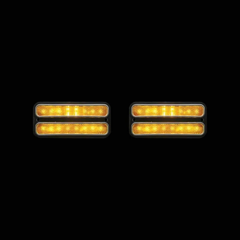 18 LED side marker with stainless trim and amber lens for 1968-72 Chevy truck