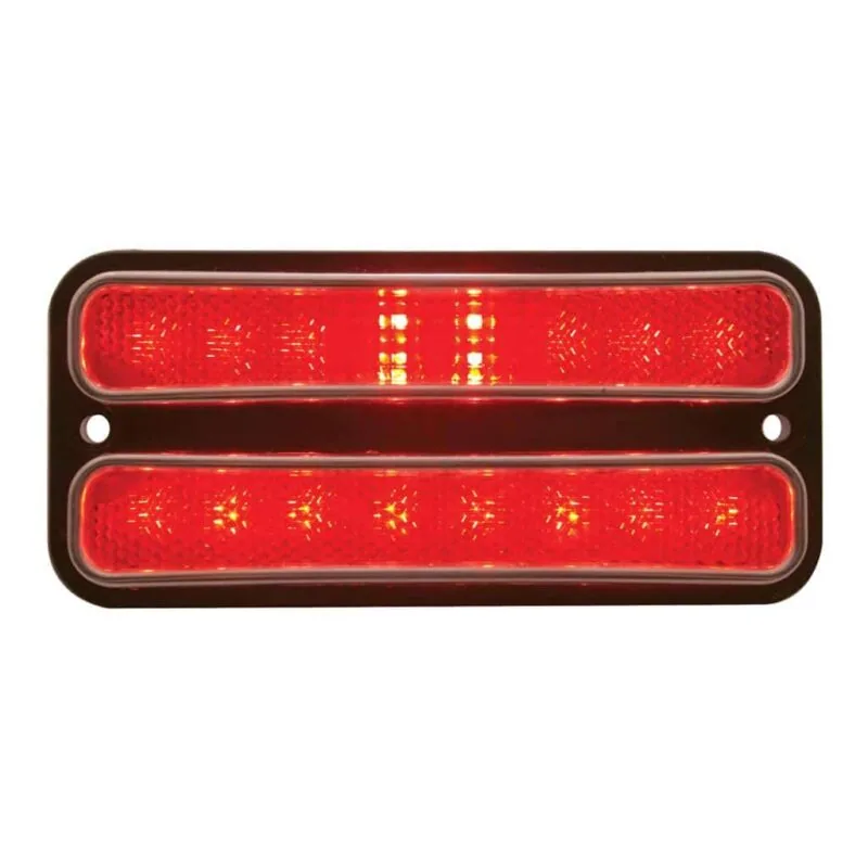 18 LED red side marker light with stainless steel trim, single unit