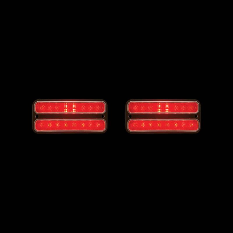 18-LED-Side-Marker-Light-With-Stainless-Steel-Trim-For-1968-72-Chevy-&-GMC-Truck,-Red-Lens-PAIR
