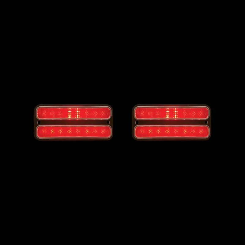 18 LED side marker with stainless trim and red lens for 1968-72 Chevy truck