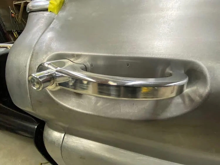 Billet door handle for 55-66 GMC Chevy truck, alternate angle
