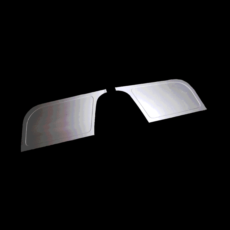 1960-1966 GM / Chevy Truck Bead Rolled Firewall "Tracy" - Filler Panels