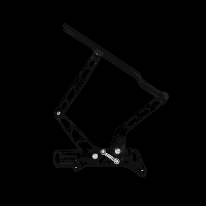 Black billet hood hinges with slosh tubz reservoirs for 73-80 GMC Chevy truck