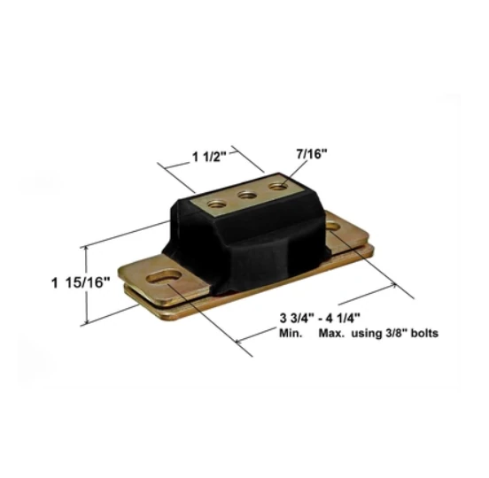 Transmission crossmember for 63-87 GMC Chevy truck, fitment detail