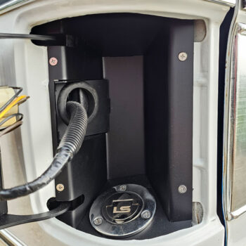 installed chevy taillight fuel filler for squarebody trucks