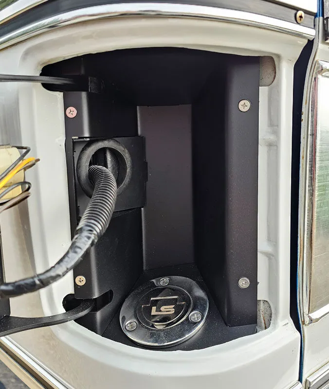 installed chevy taillight fuel filler for squarebody trucks