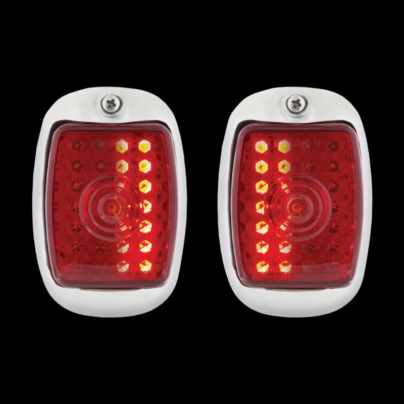 Sequential-Tail-Light-Assembly-With-Black-Housing-For-1940-53-Chevy-&-GMC-Truck