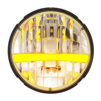 ULTRALIT - High Power LED 7 inch Headlight With Turn Signal & Amber Position Light Bar