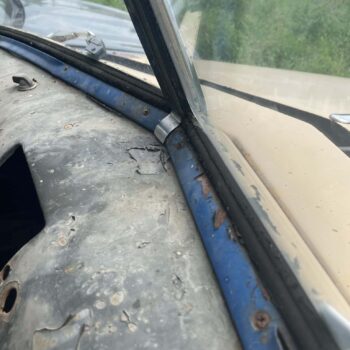 Windshield Trim Fill Pieces - 47-53 GMC Chevy Truck installed