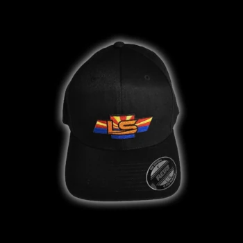 Dino's Ayzee hat by LS Fabrication, Flexfit curved brim style