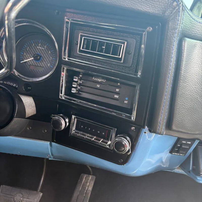 Custom Autosound classic-look Bluetooth radio for 73-87 Chevy squarebody truck