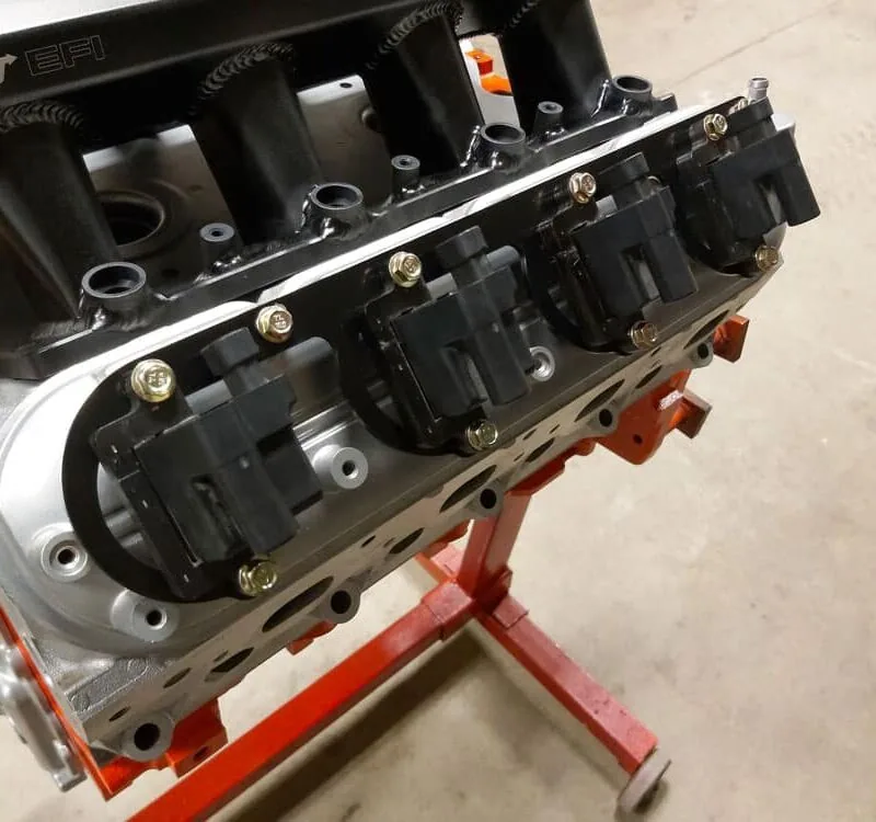 LS Fabrication Coil Pack Brackets Installed