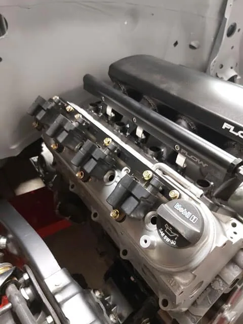 LS Fabrication Coil Pack Brackets Installed