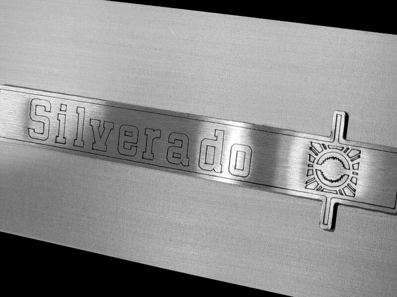 Aluminum dash insert for 73-80 Chevy squarebody truck, gauge cutout detail