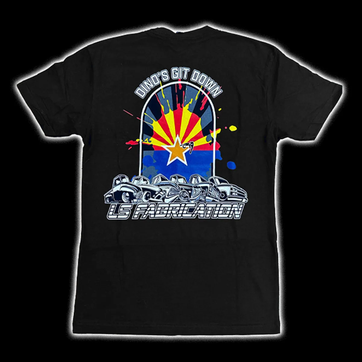 Dino's Git Down AZ Kat T-shirt, alternate angle
