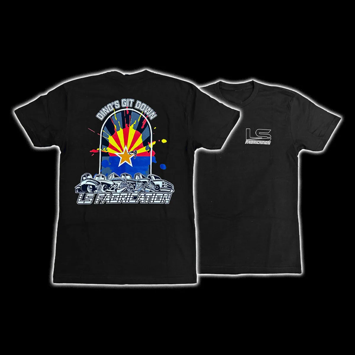 LS Fabrication Dino's Git Down AZ Kat tee for classic truck fans
