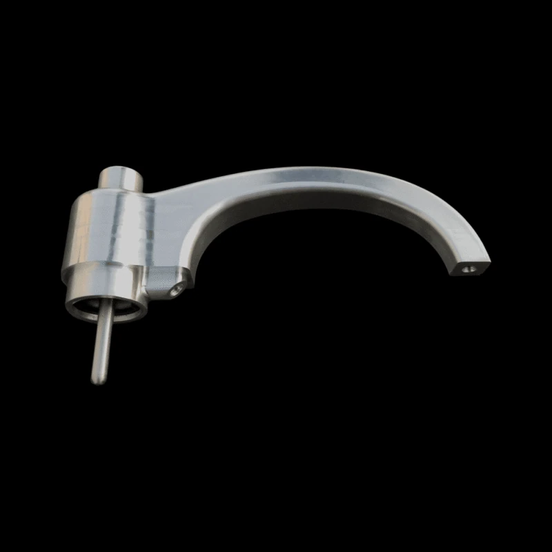 Black billet door handle for 55-66 GMC Chevy truck, further angle