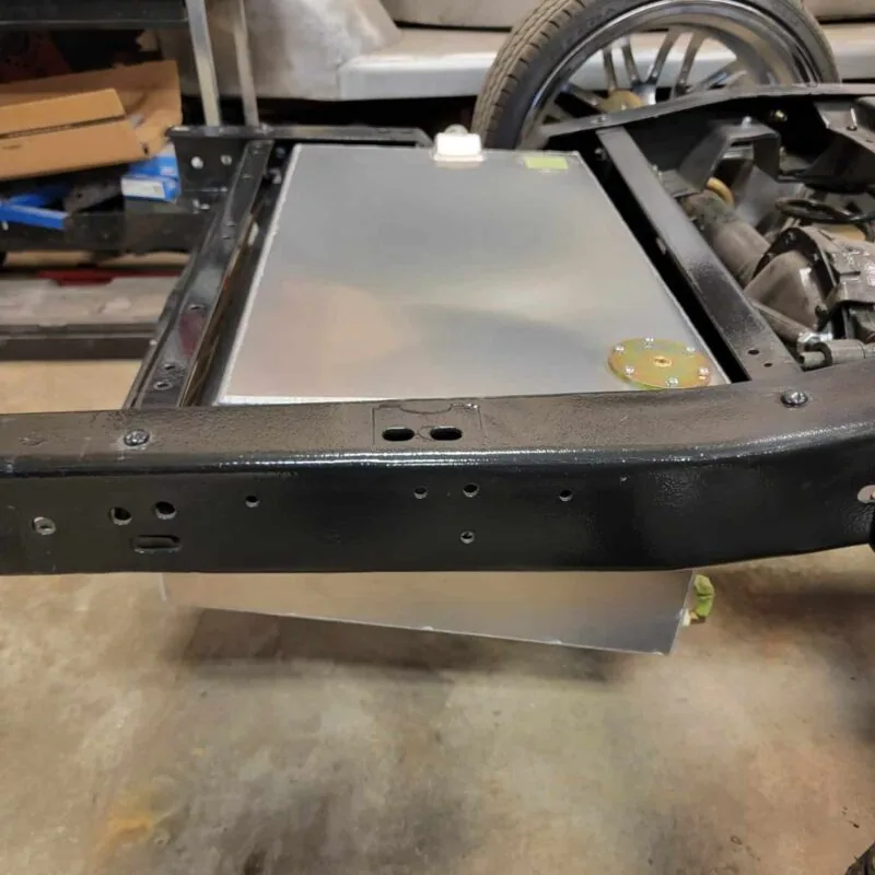 Gas Fuel tank for 1963-1972 GMC Chevy C10 Trucks Installed side view