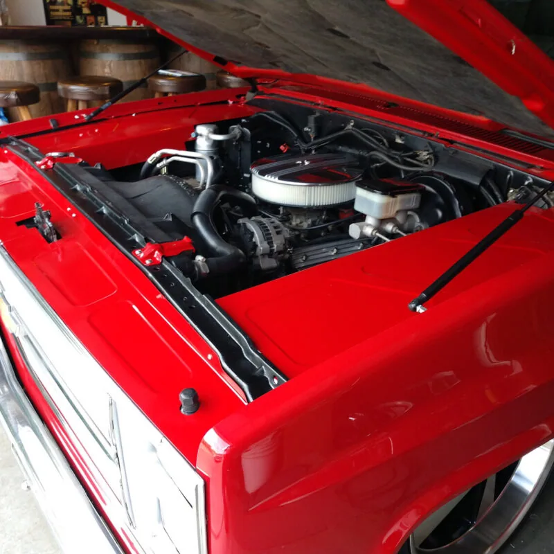 Hood shock struts for 73-87 GMC Chevy squarebody truck, pair shown