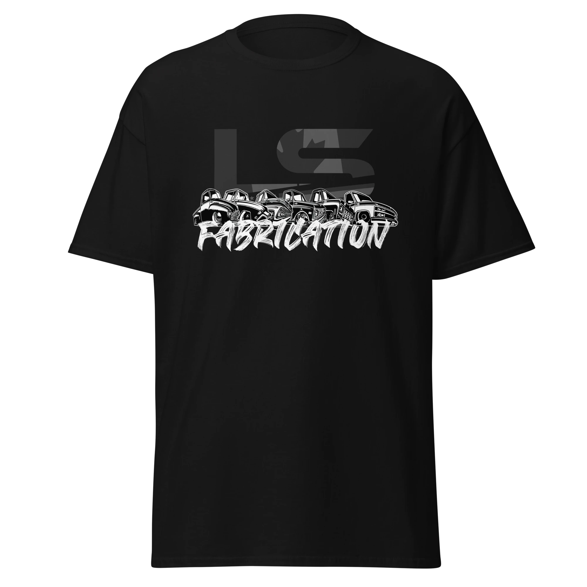 Chevolution men's classic tee in black, front print