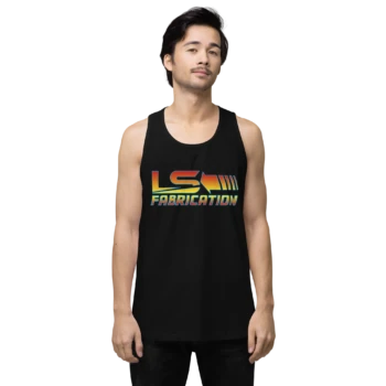 LS Fabrication Back 2 The Future tank top in black, front print