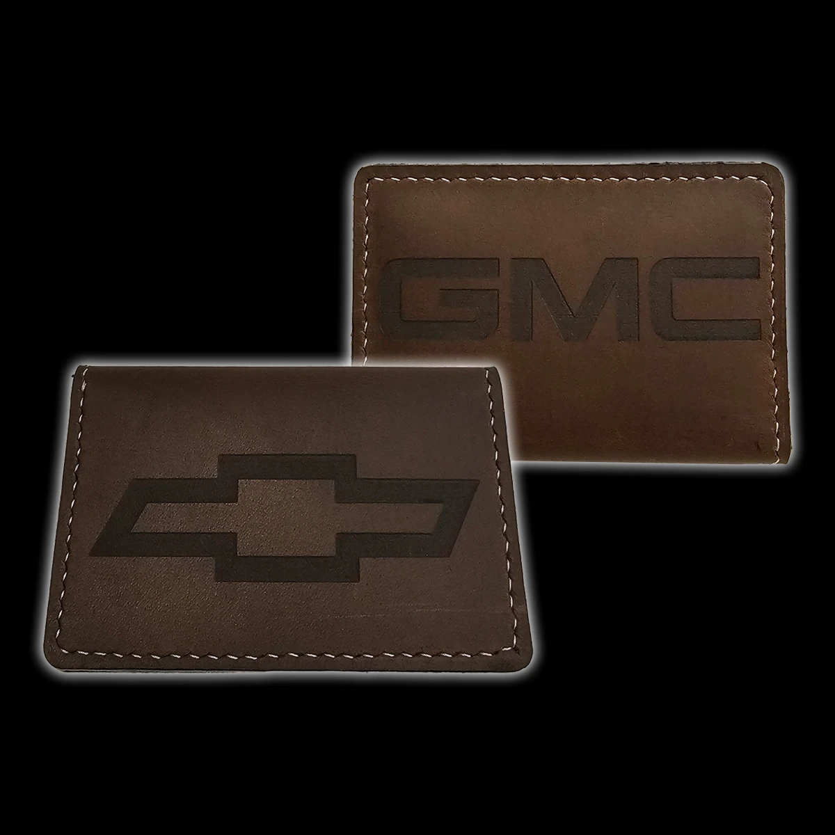 LS Fabrication leather registration holder for classic Chevy and GMC trucks