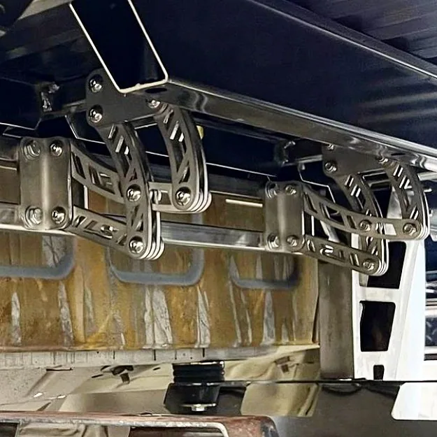 installed billet scissor hinges for trucks aluminum