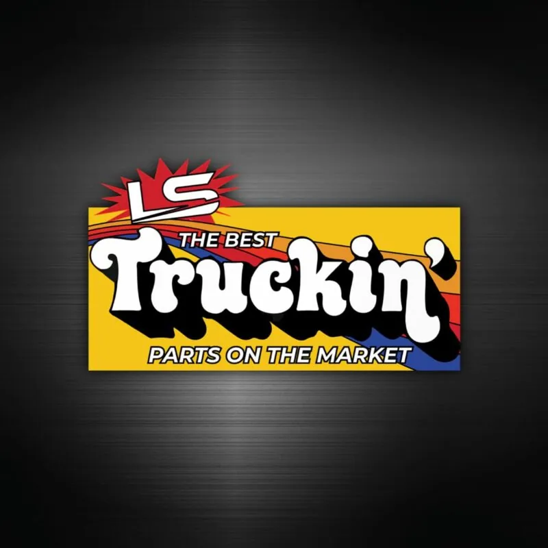 LS Fabrication stickers and banners for classic truck builders