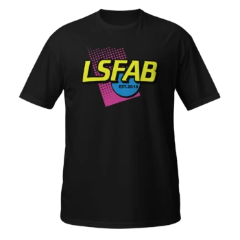 LS Fabrication Nerf'd tee in black, front print