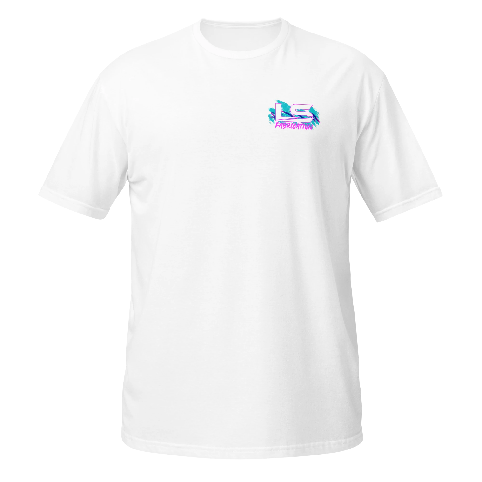 LS Fabrication Jazz tee in white, front print
