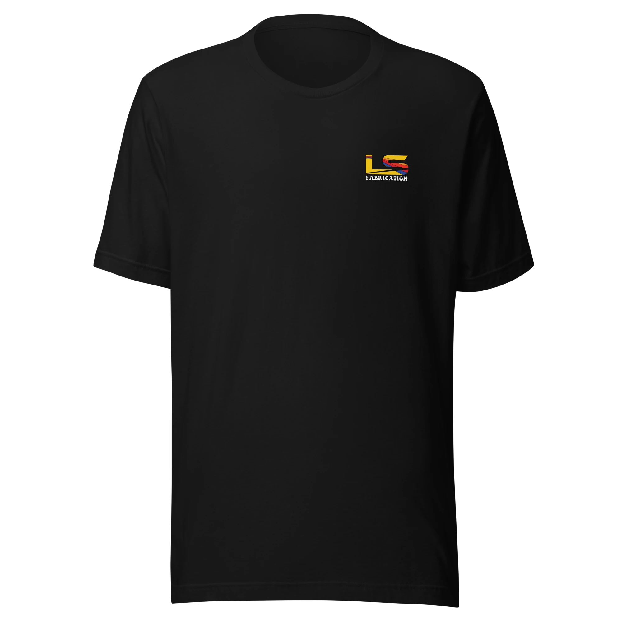 Truckin' unisex staple tee in black, front print