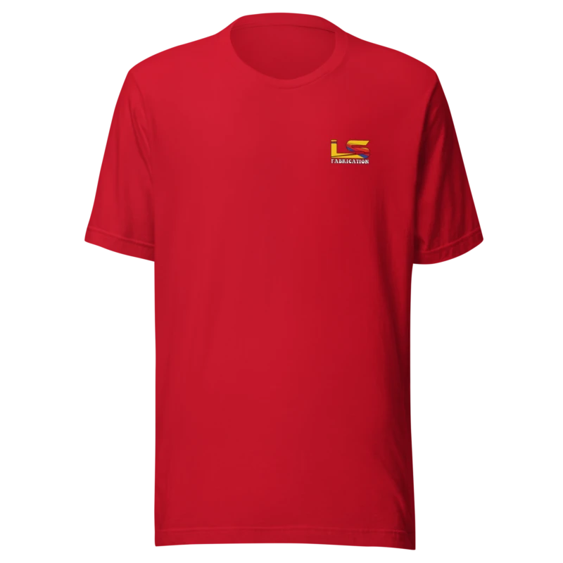 Truckin' unisex staple tee in red, front print