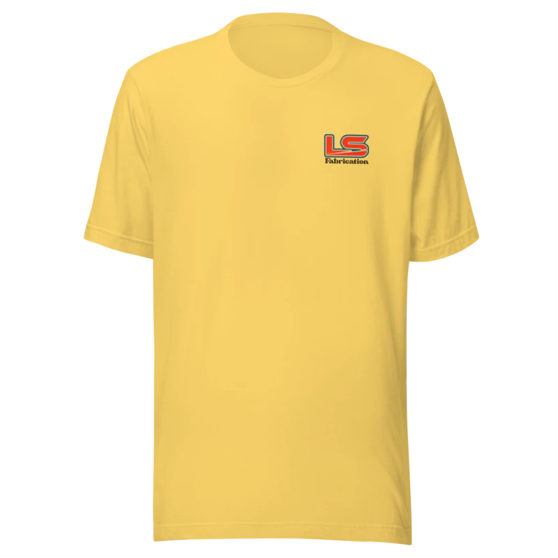 That 70's unisex staple tee in yellow, front print