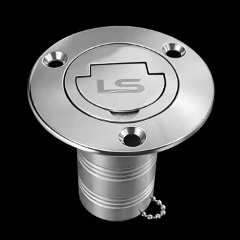 Polished stainless steel 1.5 inch fuel filler neck with cap for classic GMC Chevy trucks